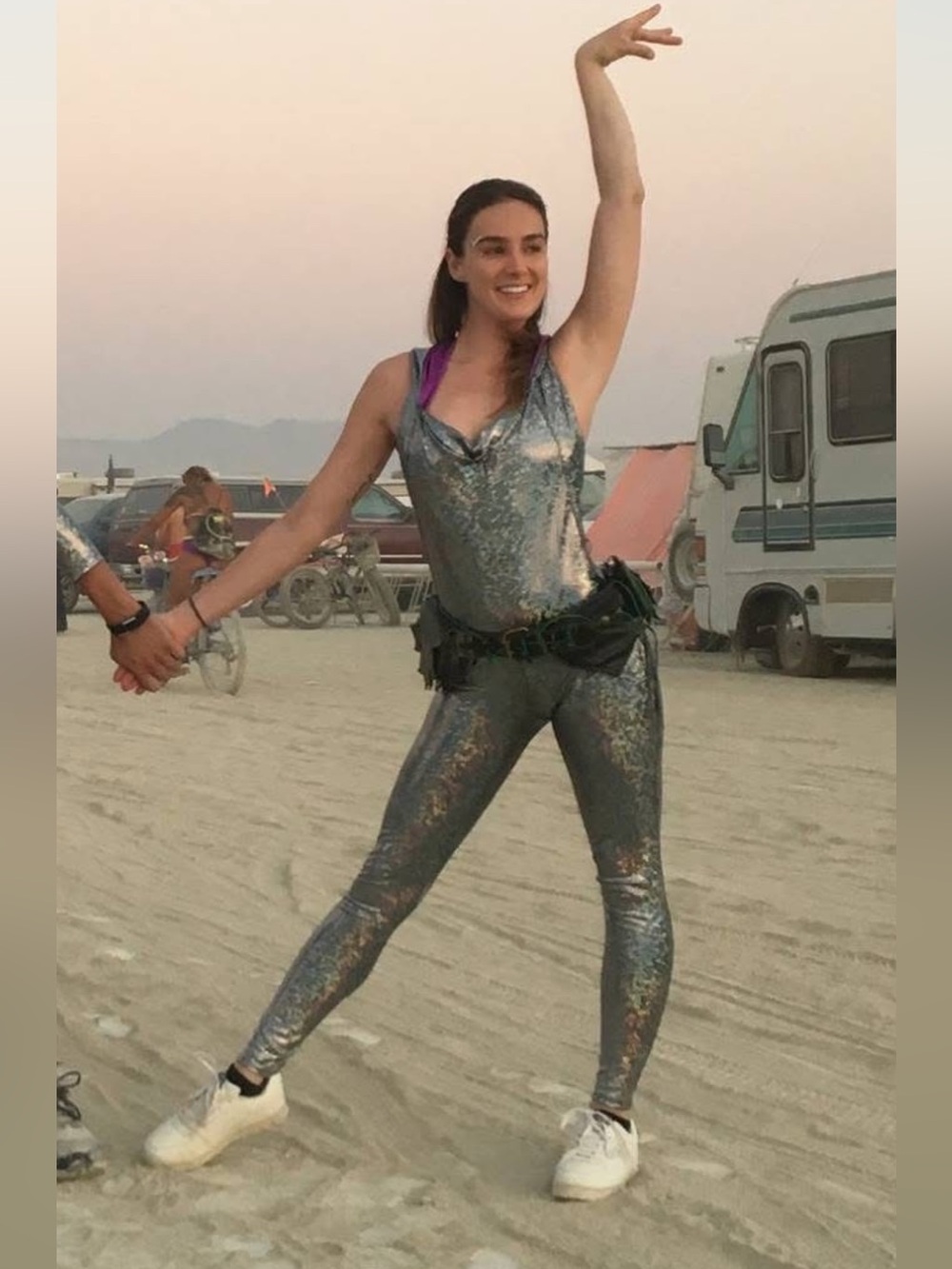 Sea Dragon Studio Holographic Sleeveless Jumper, Rave, Alien Costume, Halloween